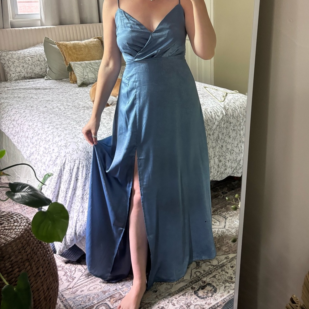 Lulus Slate Blue Bridesmaids Dress